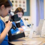 Students Using Microscopes at the Marine Life Center